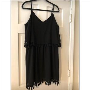 Black spaghetti dress with tassels 🖤